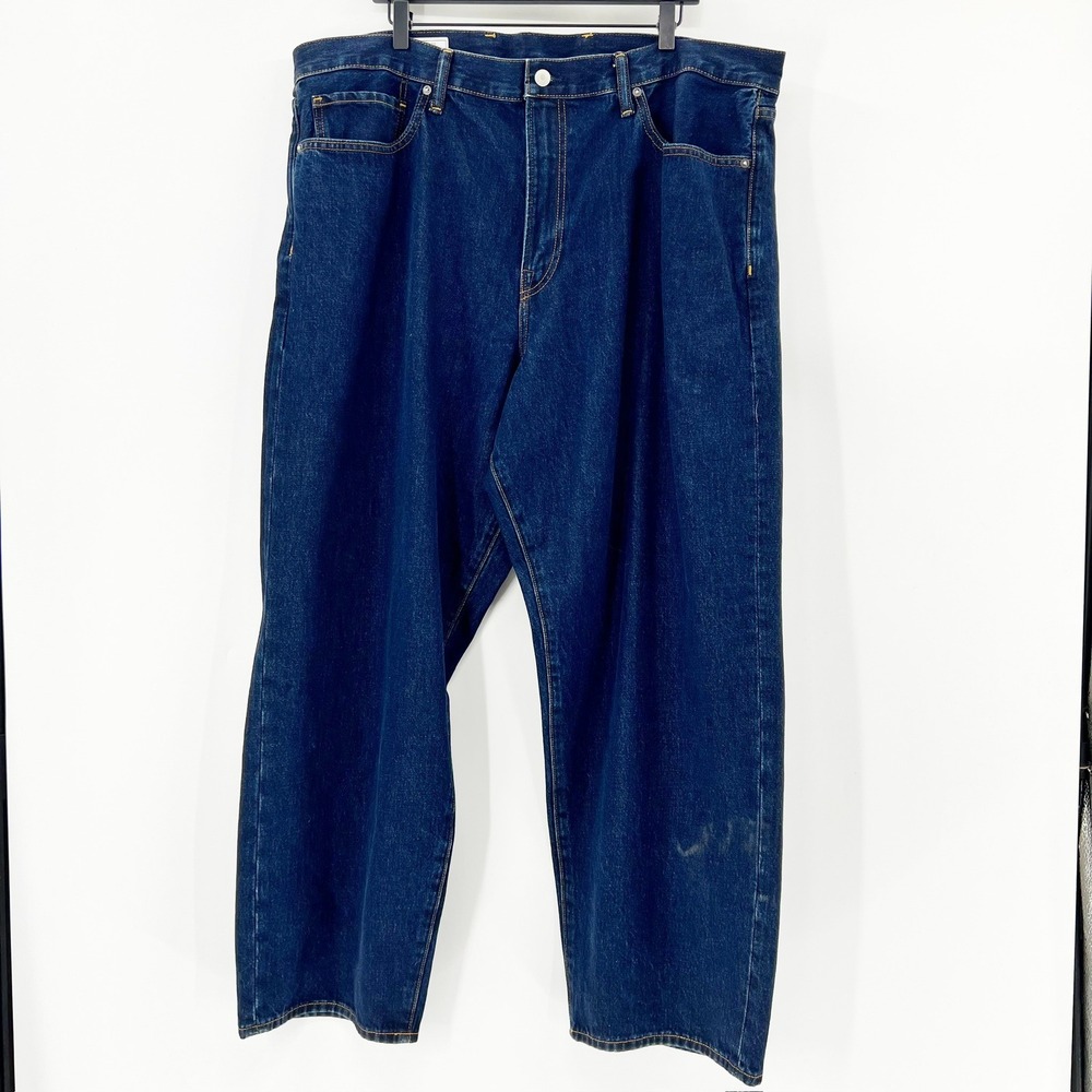 Gap Baggy Fit Jeans Mens 40x30 Blue Good Dark Wash Wide Leg Denim V33